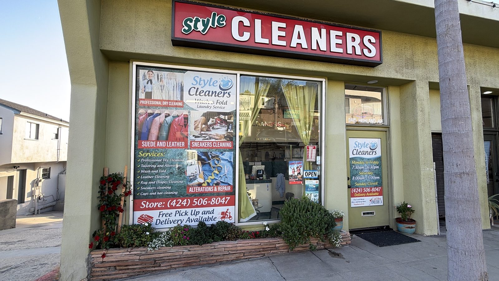 The Style Cleaners storefront on Highland Ave